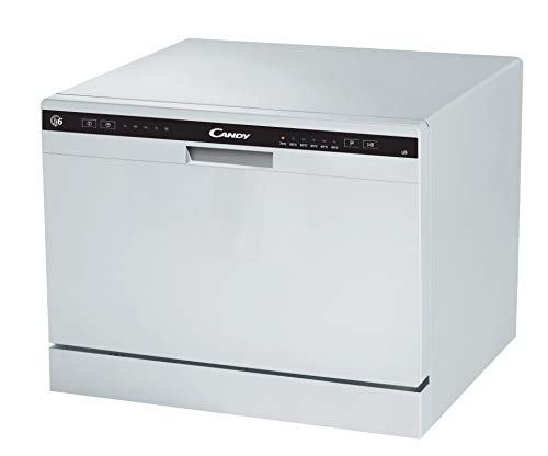 Candy CDCP 6 - Lavavajillas pequeño, Altura 43,8 cm, 6 servicios, 6 Programas, Sistema antidesbordamiento, Inicio diferido, Clase A+, 51dB, Blanco Candy CDCP 6 - Lavavajillas pequeño, Altura 43,8 cm, 6 servicios, 6 Programas, Sistema antidesbordamiento, Inicio diferido, Clase A+, 51dB, Blanco