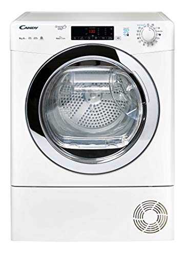 Candy GVS H8A2TCE-S/ - Secadora de bomba de condensación 8Kgs, bomba de calor, cajón Easy Case, puerta XXL, certificado lana Woolmark, 14 programas, clase A++B, color blanco Candy GVS H8A2TCE-S/ - Secadora de bomba de condensación 8Kgs, bomba de calor, cajón Easy Case, puerta XXL, certificado lana Woolmark, 14 programas, clase A++B, color blanco
