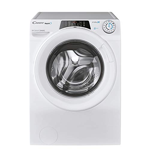 Candy RapidÓ RO 1284DWME/1-S - Lavadora 8Kg, 9 ciclos rápidos, 1200rpm, WiFi & Bluetooth, Motor inverter, Función vapor, 51dB, clase A+++-20% AB, blanco Candy RapidÓ RO 1284DWME/1-S - Lavadora 8Kg, 9 ciclos rápidos, 1200rpm, WiFi & Bluetooth, Motor inverter, Función vapor, 51dB, clase A+++-20% AB, blanco