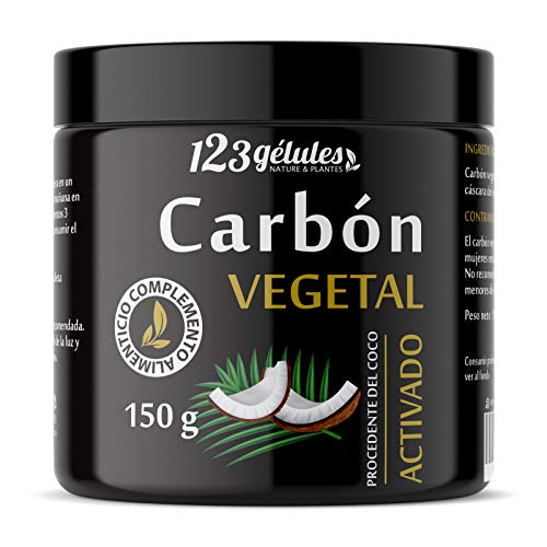 Carbón Vegetal Activado procedente del coco polvo 150 g