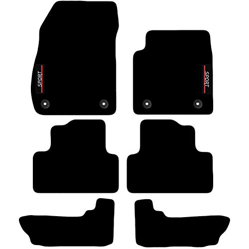 Carsio L64-CARP-CUT-2878-(33 x 4) Alfombrillas a Medida con Logotipo para Opel Zafira Tourer C 2011 >, Color Negro
