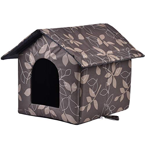 Casa para gato exterior, caseta de invierno para gato, caseta, extraíble, suave y cálida, para gato, perro, conejo, cachorro.
