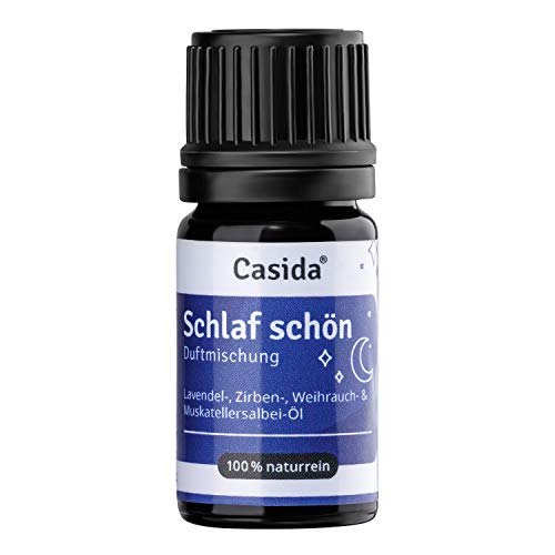 Casida® mezcla sueño de aceite esencial "Schlaf schön" - con lavanda, pino cembro, salvia nuez moscada e incienso - para un sueño reparador y bueno - la calidad de las farmacias - 5 ml