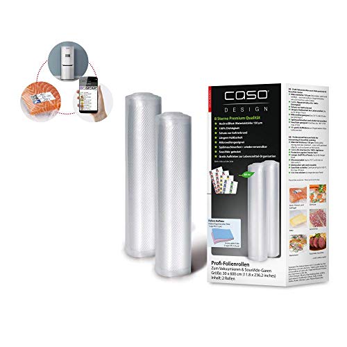Caso 1222 Plástico para envasar al vacío (2 rollos, 30 x 600 cm), Transparente Caso 1222 Plástico para envasar al vacío (2 rollos, 30 x 600 cm), Transparente