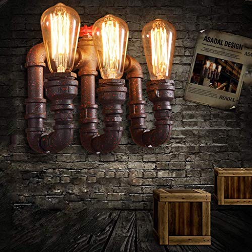 CattleBie Lámpara Retro Negro Vintage lámpara de Pared de Metal con Vidrio de la Chimenea Shade E27 Metal Cafés Antiguo Aplique Tubo-Jaula Loft de Iluminación en Casa Habitación Sala Mesa de Comedor, CattleBie Lámpara Retro Negro Vintage lámpara de Pared de Metal con Vidrio de la Chimenea Shade E27 Metal Cafés Antiguo Aplique Tubo-Jaula Loft de Iluminación en Casa Habitación Sala Mesa de Comedor,