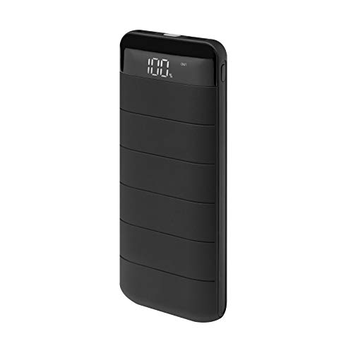 Celly Power Bank 15.000 mAh Carga rápida, Batería Externa portátil con Display LCD y Doble Salida USB 2.4 A, Negro Celly Power Bank 15.000 mAh Carga rápida, Batería Externa portátil con Display LCD y Doble Salida USB 2.4 A, Negro