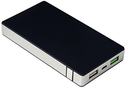 Celly Power Bank - Batería Externa para teléfono con USB y Carcasa de Aluminio, 6000 mAh, Color Negro