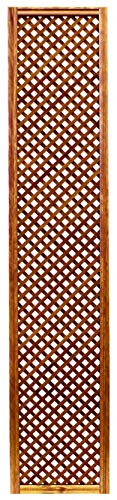 Celosía De Madera Tratada para Decoración De Terrazas, Jardines y Exteriores - Teca (228x46 cm)