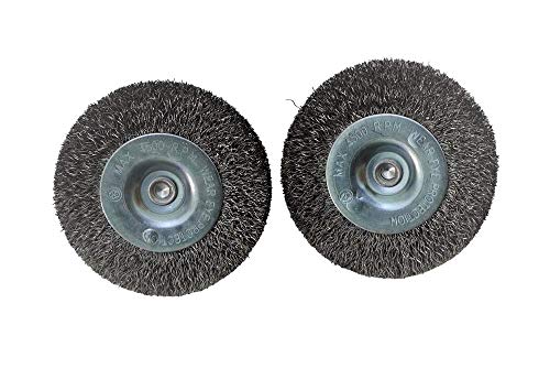 Cepillo circular de alambre limpieza acero inoxidable 75x20 (2 unidades)