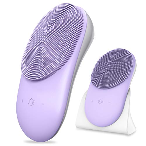 Cepillo de Limpieza Facial, Diolusus Cepillo para Rostro Eléctrico y Masajeador Ojo, 2 en 1, Resistente al agua, USB Recargable Vibraciones Sónicas para Todo Tipo de Piel Exfoliante Limpieza Profunda