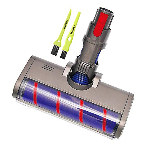 Cepillo motorizado eléctrico Turbo compatible con Dyson V7 V8 V10 V11 Cepillo de rodillo con cerdas suaves para parqué baldosas con luz LED automática