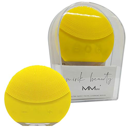 Cepillo ultrasónico de limpieza facial Amarillo de silicona - MM Uno T-sonic 6000 dispositivo facial sónico de limpieza profunda con 2 AÑOS de garantía, recién llegado como herramienta de belleza