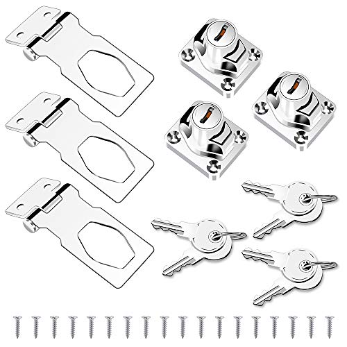 Cerradura Armario con Llave 3pcs Cerrojo con Llave de Metal Cerraduras para Armarios de Madera 3 Pulgadas Cerrojo de Candado para Cajones, Buzón, Casillero Cerradura Armario con Llave 3pcs Cerrojo con Llave de Metal Cerraduras para Armarios de Madera 3 Pulgadas Cerrojo de Candado para Cajones, Buzón, Casillero