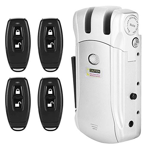 Cerradura electrónica, Cerradura de Control Remoto, Cerradura electrónica de Control Remoto inalámbrico sin Llave Invisible (Plata) Cerradura electrónica, Cerradura de Control Remoto, Cerradura electrónica de Control Remoto inalámbrico sin Llave Invisible (Plata)