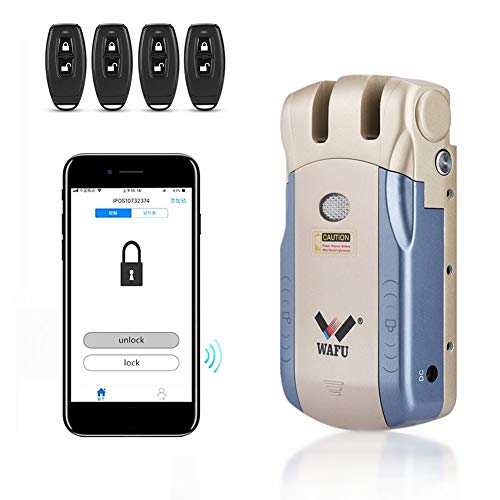 Cerradura Inteligente, Cerradura Electrónica de Puerta Sin Llave, Cerradura Electrónica Inalámbrica Sin Llave Invisible, Control Remoto, Bloqueo y Desbloqueo Táctil(Adaptador Bluetooth Gold+ USB) Cerradura Inteligente, Cerradura Electrónica de Puerta Sin Llave, Cerradura Electrónica Inalámbrica Sin Llave Invisible, Control Remoto, Bloqueo y Desbloqueo Táctil(Adaptador Bluetooth Gold+ USB)