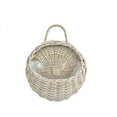 Cesta De Mimbre De Mimbre Para Colgar En La Pared, Mimbre Natural Trenzado Hecho A Mano, Maceta Colgante, Nido De Maceta, Contenedor De Almacenamiento Para Decoración De Pared De Jardín Cesta De Mimbre De Mimbre Para Colgar En La Pared, Mimbre Natural Trenzado Hecho A Mano, Maceta Colgante, Nido De Maceta, Contenedor De Almacenamiento Para Decoración De Pared De Jardín