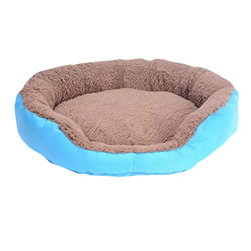 Cesta para Mascotas de Felpa 4 Colores Diferentes y 3 tamaños - Lavable y Resistente a los arañazos casa para los Perros y Gatos (Style 1, S)