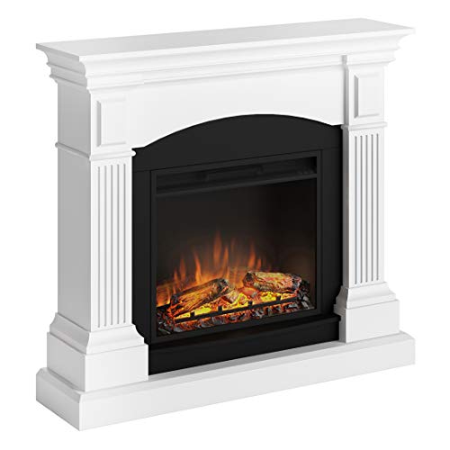 Chimenea eléctrica TAGU Magna con Fuego Eléctrico Powerflame de 23 pulgadas, 1500W, 7 Días Programable, Control Remoto (Blanco Puro) Chimenea eléctrica TAGU Magna con Fuego Eléctrico Powerflame de 23 pulgadas, 1500W, 7 Días Programable, Control Remoto (Blanco Puro)