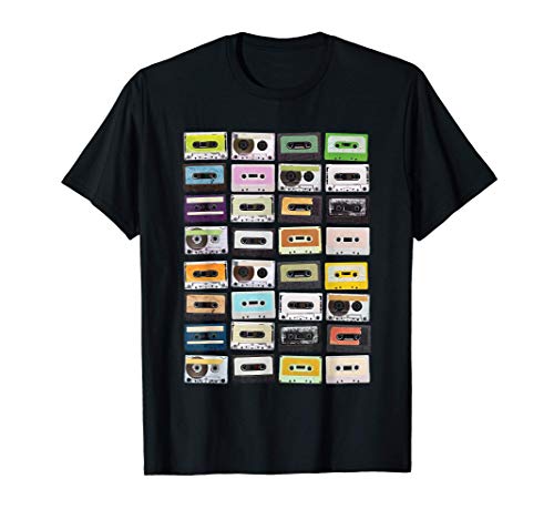 Cintas de cassette Mixtapes 1980 Radio Música gráfica Camiseta
