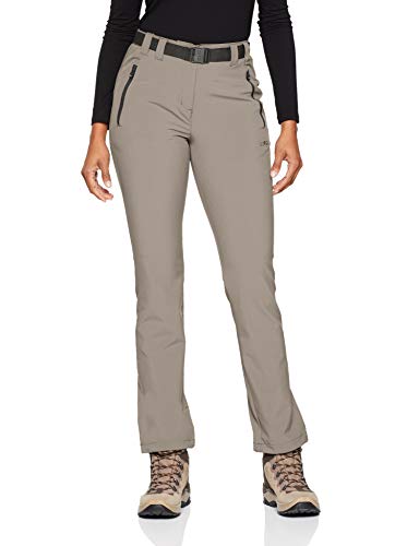 CMP Stretch Long Trousers Pantalones para Exteriores, Mujer, Rope, 40