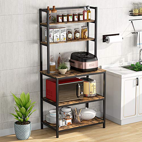 Cocina Baker's Rack Soporte para horno microondas Especias Utensilios Cocina Estante de almacenamiento Estante independiente Organizador industrial de 5 niveles by Tribesigns Cocina Baker's Rack Soporte para horno microondas Especias Utensilios Cocina Estante de almacenamiento Estante independiente Organizador industrial de 5 niveles by Tribesigns