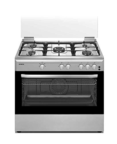 COCINAS DE GAS CON HORNO CC9090HGCX INFINITON (5 FUEGOS, INOX, Cocina independiente, Placa + Horno, Kit Gas Natural, Doble Puerta Vidrio Horno, Quemadores con Seguridad)