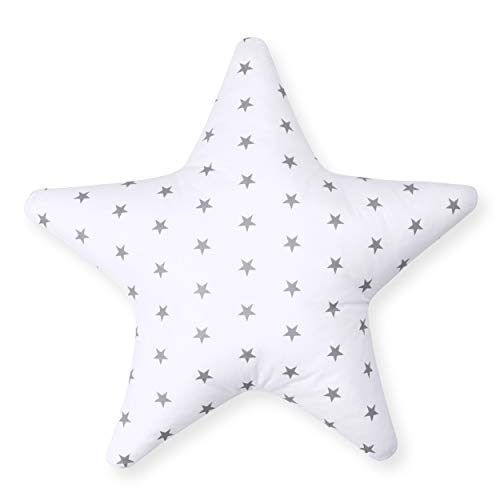 Cojín decorativo con forma de estrella, aprox. 60 cm, para habitación de los niños, cojín decorativo con relleno para dormitorio, habitación de bebé, niña, niño, estrella, color blanco (A3) Cojín decorativo con forma de estrella, aprox. 60 cm, para habitación de los niños, cojín decorativo con relleno para dormitorio, habitación de bebé, niña, niño, estrella, color blanco (A3)