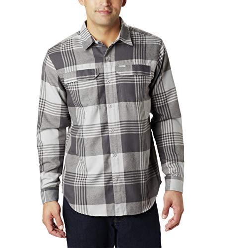 Columbia Camisa de Franela Alta Silver Ridge™ 2.0 para Hombre, Color Plateado RidgeTM 2.0, Hombre, 1862064, Columbia Grey Buffalo Plaid, 2X/Tall