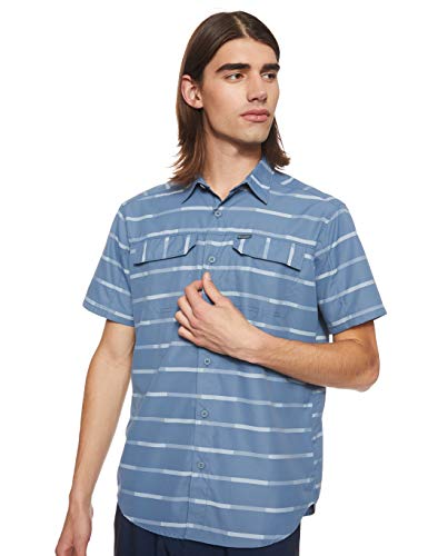 Columbia Camisa de Manga Corta con Botones para Hombre Silver Ridge™ 2.0 Multi Plaid, Hombre, Camisetas con Cuello Abotonado, 1838901, Montaña Ikat Stripe, M