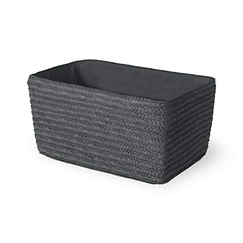 Compactor Home Storage Cesta, Modelo Hawaii, Tamaño 32 x 22 x 14 cm, Color gris, RAN7397 Compactor Home Storage Cesta, Modelo Hawaii, Tamaño 32 x 22 x 14 cm, Color gris, RAN7397