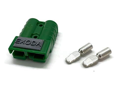 Conector de la batería 50A 4-6 mm2 verde Conector de la carretilla elevadora Cable