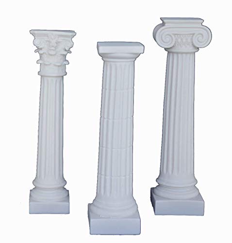 Conjunto de artefacto de Alabastro de columna de orden iónico de 25,4 cm
