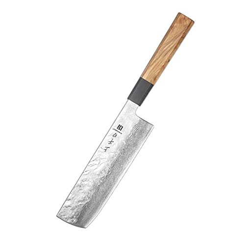Cuchillos de cocinero 7 '' Cuchillo Chef Profesional Gyuto japonesa Damasco acero inoxidable cuchillo de cocina muy agudo de cuchillos de cocina mango de madera de olivo