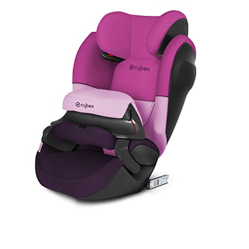 Cybex Pallas M-Fix SL - Silla de Coche Grupo 1/2/3 2 en 1 para Niños, para Coches con y sin ISOFIX, 9-36 kg, desde los 9 Meses hasta los 12 Años aprox., color Purple Rain