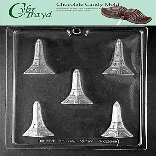 Cybrtrayd M224 Eiffel Tower Piece Chocolate Candy Mold with Exclusive Cybrtrayd Copyrighted Chocolate Molding Instructions by CybrTrayd