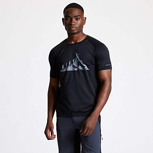 Dare2b Righteous II-Camiseta para Deporte Activo, Tejido Ligero De Secado Rápido Y con Detalles Estampados Reflectantes T-Shirts/Polos/Vests, Hombre, Black, L Dare2b Righteous II-Camiseta para Deporte Activo, Tejido Ligero De Secado Rápido Y con Detalles Estampados Reflectantes T-Shirts/Polos/Vests, Hombre, Black, L