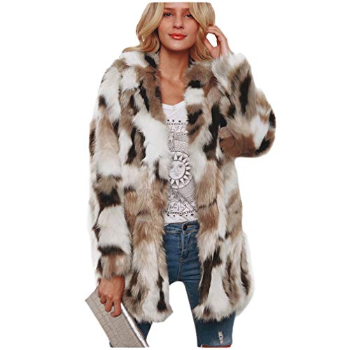 De Las Mujeres Caliente La Piel De Imitación Largo Chaquetón De Manga Larga Casual Chunky Chaquetón para El Invierno Año Nuevo De Las Mujeres Caliente La Piel De Imitación Largo Chaquetón De Manga Larga Casual Chunky Chaquetón para El Invierno Año Nuevo