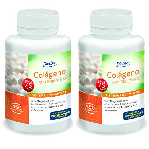Dietisa - Colágeno con Magnesio, Pack de 900 Comprimidos de 800 mg - Contribuye al Normal Funcionamiento de Huesos, Músculos y Articulaciones - Contiene Colágeno Hidrolizado, Vitaminas C y D