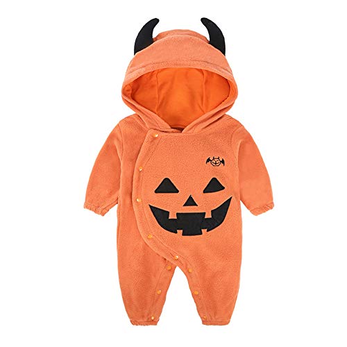 DirkFigge Disfraz de Halloween para niños de 3 a 6 Meses, Mono de bebé de Manga Larga, Disfraz de Diablo