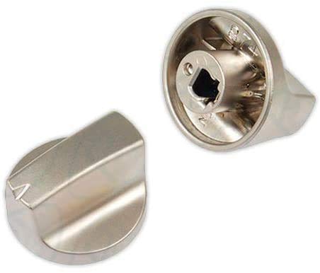 DOJA Industrial | Mando para Cocina y Encimera compatible con TEKA | PACK 2 | 6x32 mm | Eje 6 mm | Color Plateado | Mando para Horno, Placa Gas, Butano, Vitroceramica, Microondas, Estufa de Gas. DOJA Industrial | Mando para Cocina y Encimera compatible con TEKA | PACK 2 | 6x32 mm | Eje 6 mm | Color Plateado | Mando para Horno, Placa Gas, Butano, Vitroceramica, Microondas, Estufa de Gas.