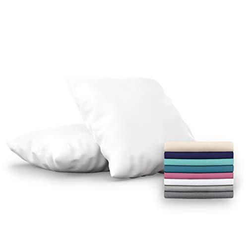Dreamzie - Set de 2 x Funda de Almohada 80x80 cm, Blanco Alabastro, Microfibra (100% Poliéster) - Fundas de Almohadas Hipoalergénica - Fundas de Cojines de Calidad con una Suavidad Incomparable Dreamzie - Set de 2 x Funda de Almohada 80x80 cm, Blanco Alabastro, Microfibra (100% Poliéster) - Fundas de Almohadas Hipoalergénica - Fundas de Cojines de Calidad con una Suavidad Incomparable