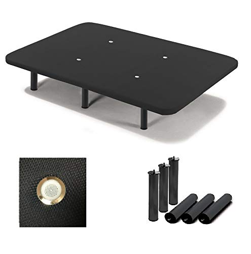 Duérmete Online Base Tapizada 3D Reforzada + 6 Patas, 4 Aireadores, Negro, 90x190 Duérmete Online Base Tapizada 3D Reforzada + 6 Patas, 4 Aireadores, Negro, 90x190
