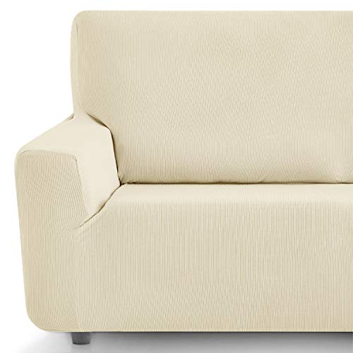 Eiffel Textile Funda Sofa Elastica Protector Adaptable Rústica Sofá, 94% Poliéster, Marfil, 3 Plazas (180-240 cm) Eiffel Textile Funda Sofa Elastica Protector Adaptable Rústica Sofá, 94% Poliéster, Marfil, 3 Plazas (180-240 cm)