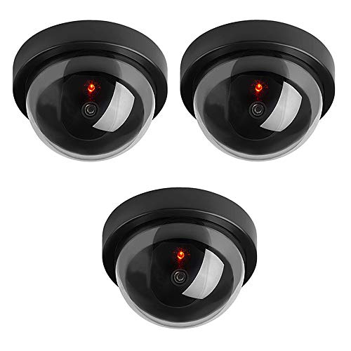 ELEAR 3 X Hazme Falsa Seguridad Ficticia cámara de CCTV Dummy Simulada impermeable Parpadeante IR LED exterior Interior vigilancia