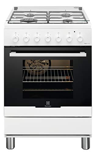 Electrolux RKK61380OW - Cocina eléctrica con 4 fuegos de gas, horno eléctrico, multifunción, ventilado, clase A, dimensiones 60 x 60 cm, color blanco Electrolux RKK61380OW - Cocina eléctrica con 4 fuegos de gas, horno eléctrico, multifunción, ventilado, clase A, dimensiones 60 x 60 cm, color blanco