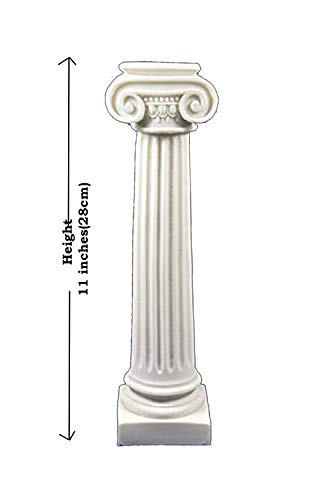 Estia Creations Artefacto de columna iónica griega antigua de 11 pulgadas