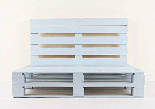 Estructura de Sofá Hecha con Palets/Pallets Color Blanco con Respaldo para Interior & Exterior para Patio, Jardín Hecho con Palets de Madera - 2 Plazas Estructura de Sofá Hecha con Palets/Pallets Color Blanco con Respaldo para Interior & Exterior para Patio, Jardín Hecho con Palets de Madera - 2 Plazas