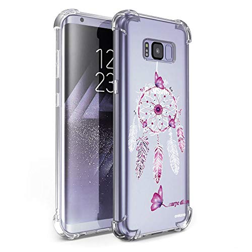 Evetane 80126 - Carcasa para Samsung Galaxy S8 (Silicona, Esquinas antigolpes, protección Completa, Resistente, Transparente), diseño de Carpa Diem Evetane 80126 - Carcasa para Samsung Galaxy S8 (Silicona, Esquinas antigolpes, protección Completa, Resistente, Transparente), diseño de Carpa Diem