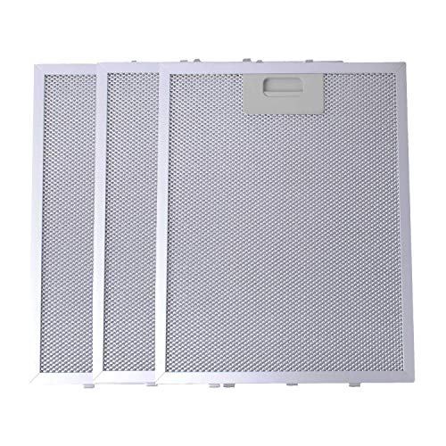 Filtro de Grasa para Campana Extractora de Cocina por Poweka (Plata, 320 x 260 mm, 3 Piezas)