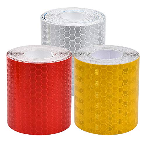 Fodlon Cinta Adhesiva Reflectante, Pegatinas de Seguridad Cinta de Advertencia Reflectante Se Puede Usar para Conducir de Noche, Señales de Seguridad, Camiones, Cascos, Patinetas (50 mm × 3 Metros) Fodlon Cinta Adhesiva Reflectante, Pegatinas de Seguridad Cinta de Advertencia Reflectante Se Puede Usar para Conducir de Noche, Señales de Seguridad, Camiones, Cascos, Patinetas (50 mm × 3 Metros)
